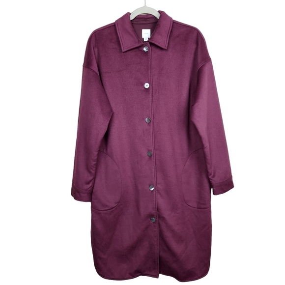 J. Jill Pure Jill Plum Duster Cardigan Jacket Women's Size Medium - Picture 1 of 8